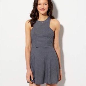 American Eagle Size Medium Striped Skater Dress NWT